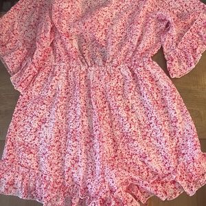 one piece floral short outfit